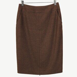Chanel 99A Brown Cashmere Pencil Skirt